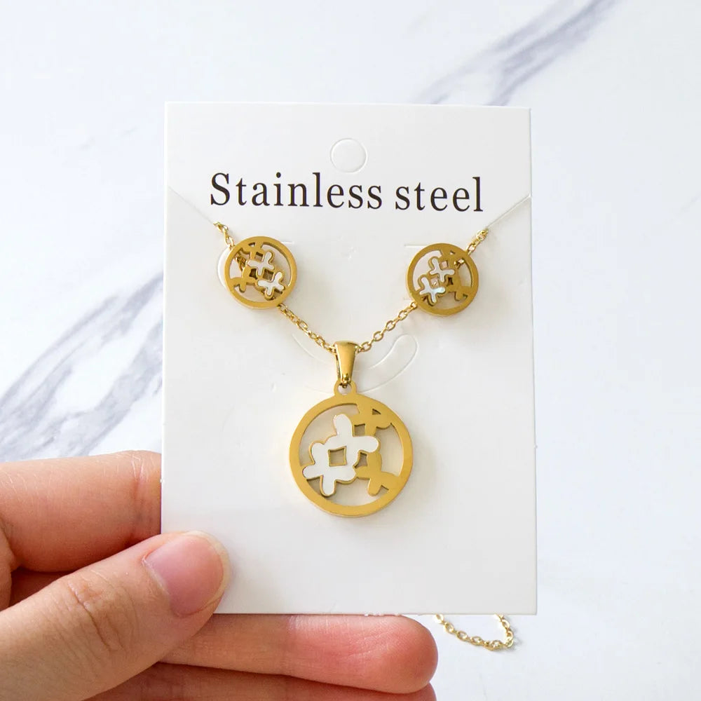 LUXUKISSKIDS Trendy Jewellery Sets Stainless Steel