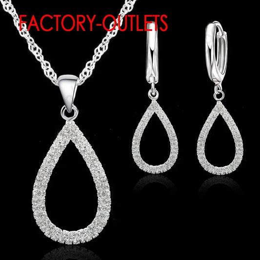 Sterling Silver Engagement Anniversary, Bridal Jewellery Sets