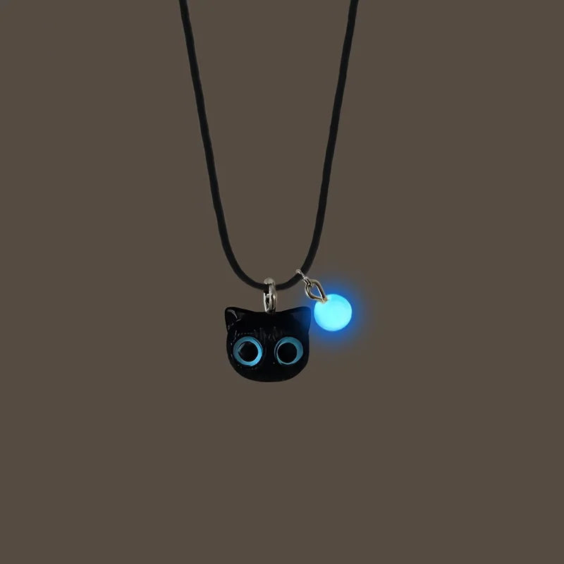 Cat Luminous Necklace Glow In The Dark Pendant