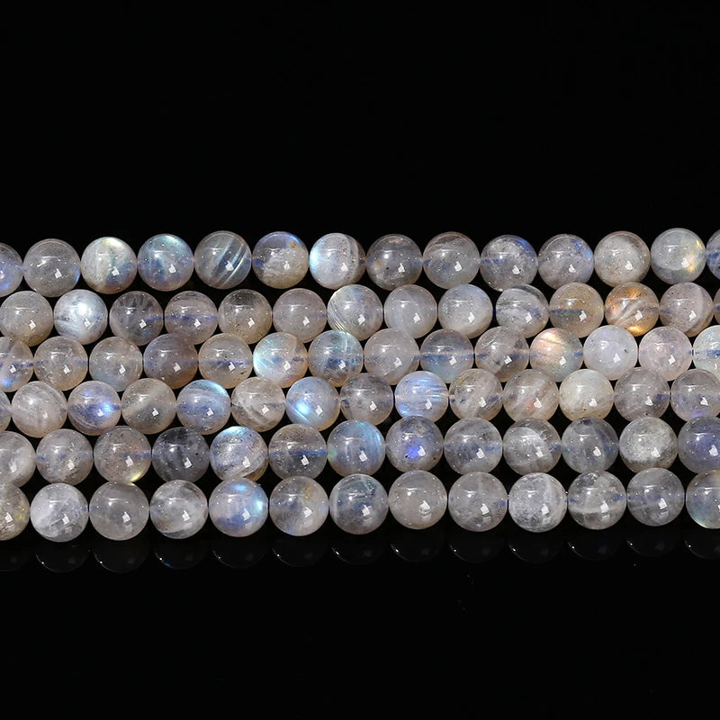 3A Natural Gray Moonstone Irisation Shiny Labradorite Fine Gems