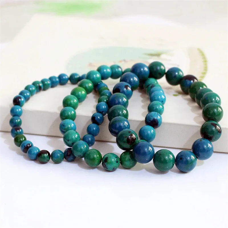 Natural Stone Beads Bracelet Round Diabetes Relief Bracelet Healing Lose Weight Jewelry