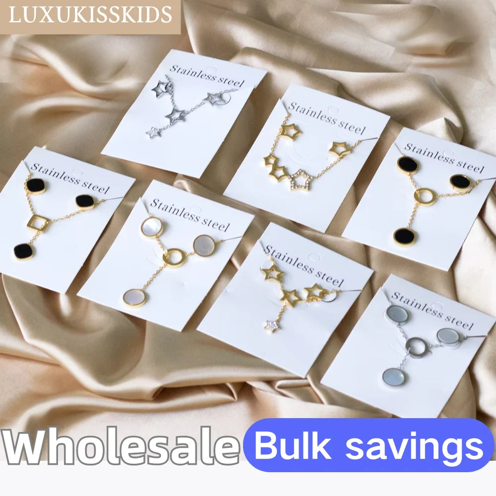 LUXUKISSKIDS Trendy Jewellery Sets Stainless Steel