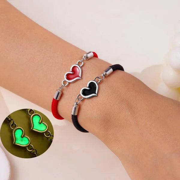 2 PCS/Set Butterfly Couples Pendant Luminous Bracelet