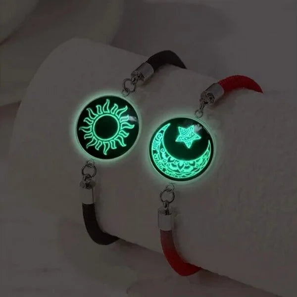 2 PCS/Set Butterfly Couples Pendant Luminous Bracelet