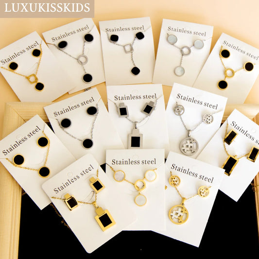 LUXUKISSKIDS Trendy Jewellery Sets Stainless Steel