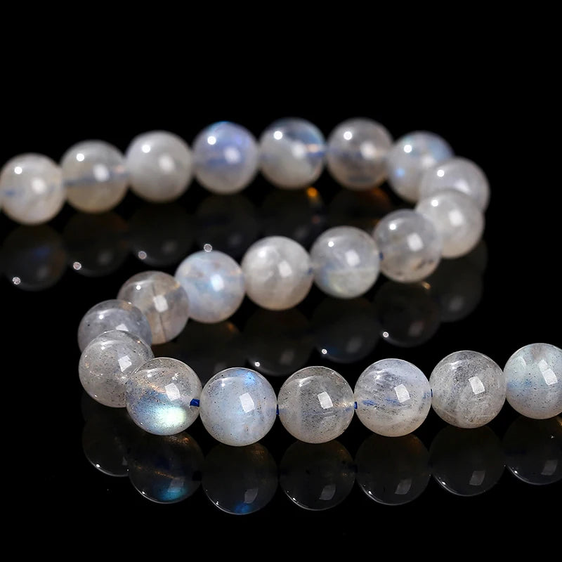 3A Natural Gray Moonstone Irisation Shiny Labradorite Fine Gems