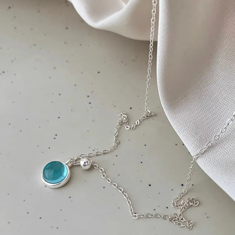 Sterling Silver Necklace Cute Five Pointed Star Set