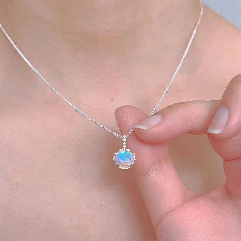 Sterling Silver Necklace Cute Five Pointed Star Set