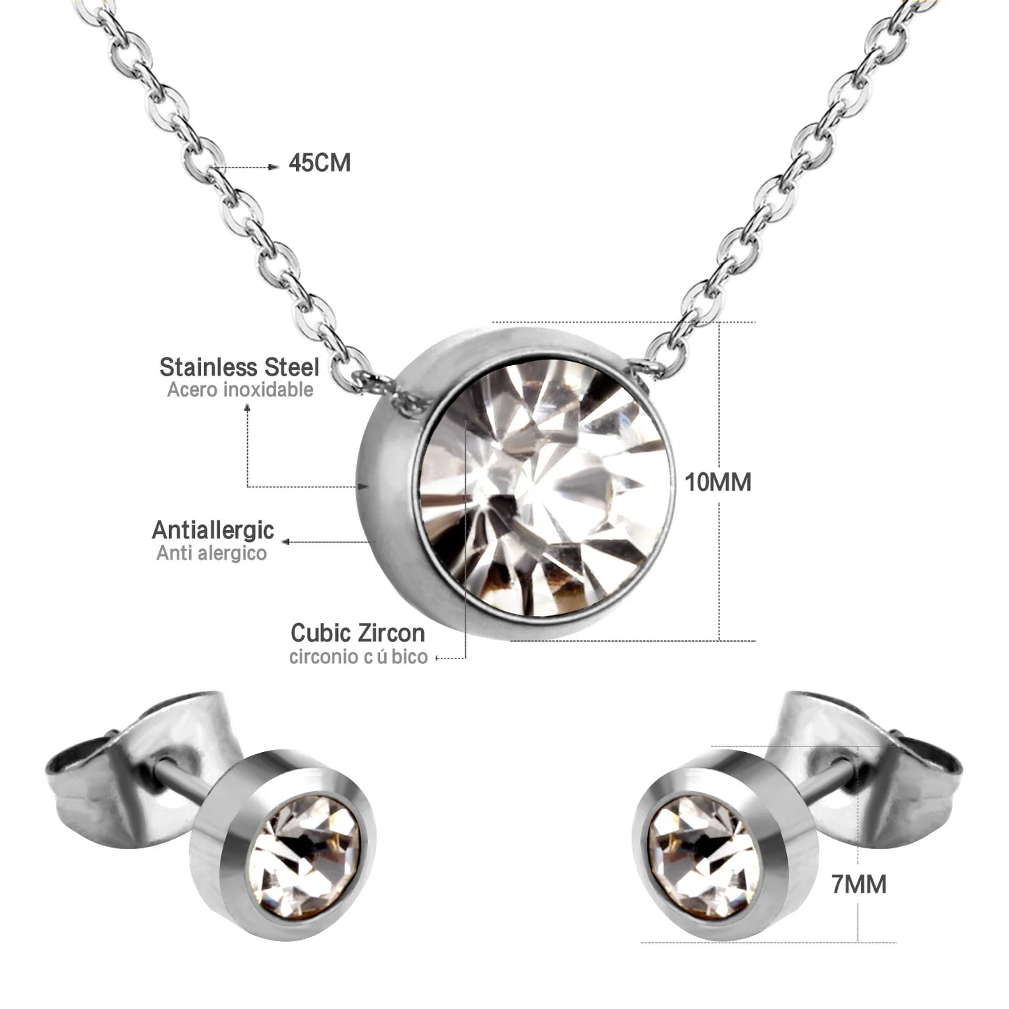 LUXUKISSKIDS Trendy Jewellery Sets Stainless Steel