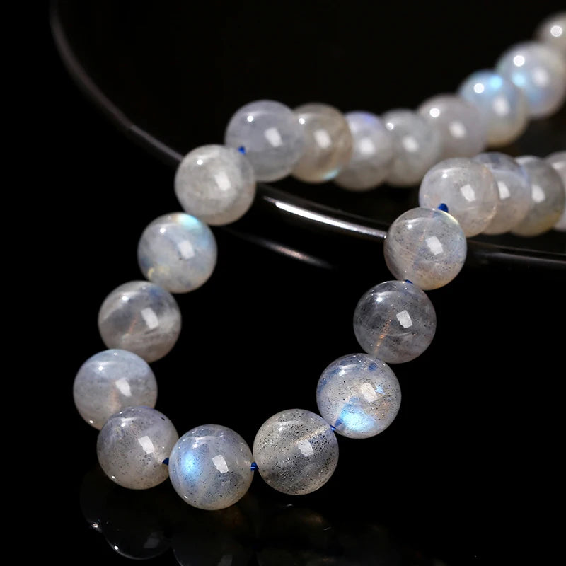 3A Natural Gray Moonstone Irisation Shiny Labradorite Fine Gems