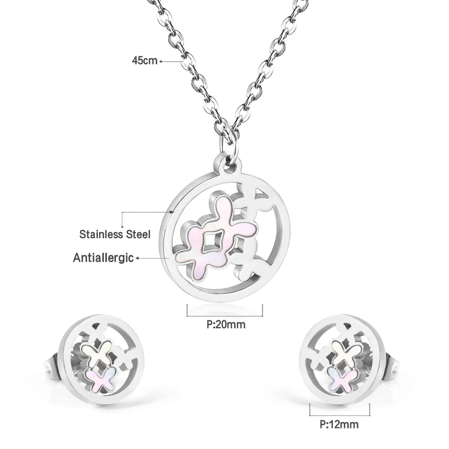 LUXUKISSKIDS Trendy Jewellery Sets Stainless Steel