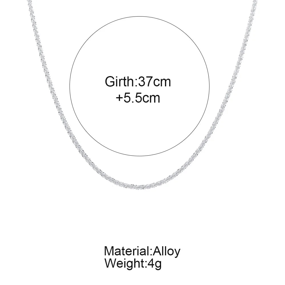 Silver Plated Clavicle Chain Necklace Bracelet