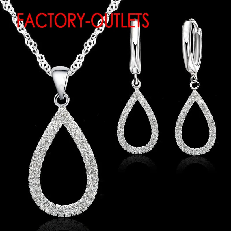 Sterling Silver Engagement Anniversary, Bridal Jewellery Sets
