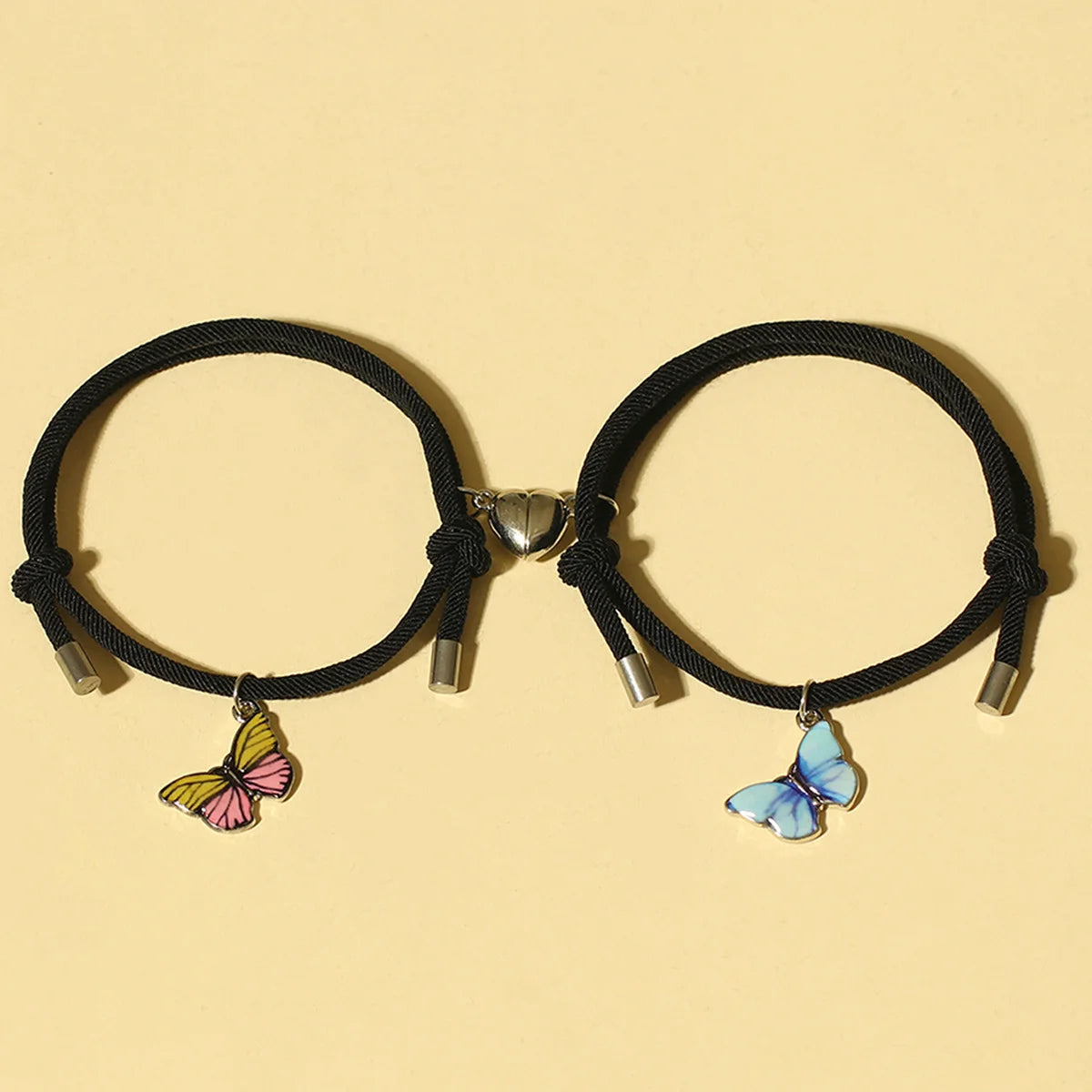 2 PCS/Set Butterfly Couples Pendant Luminous Bracelet