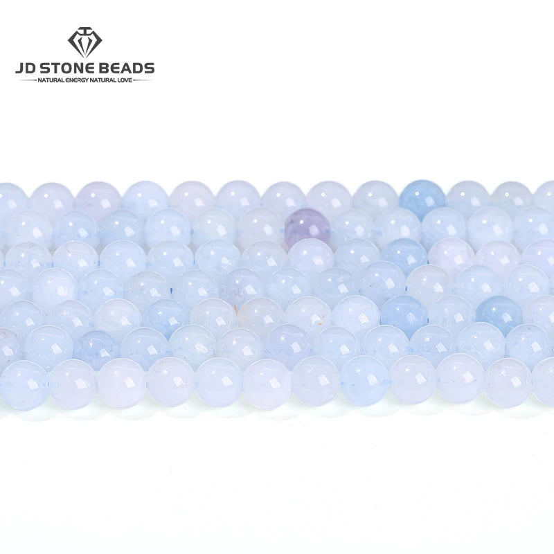 Natural Stone Sea Blue Chalcedony Beads
