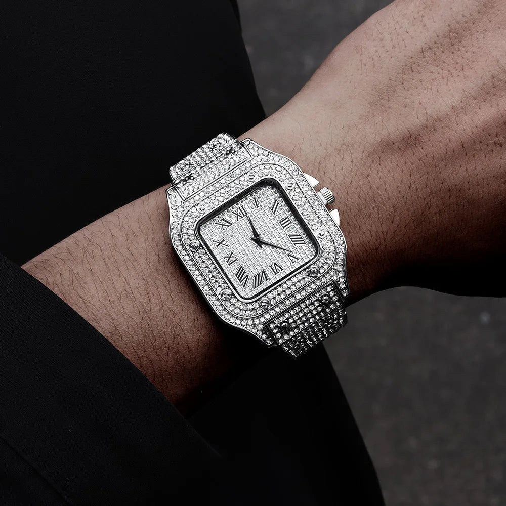 Classic Luxury Business Men's Steel Strap  Wristwatch