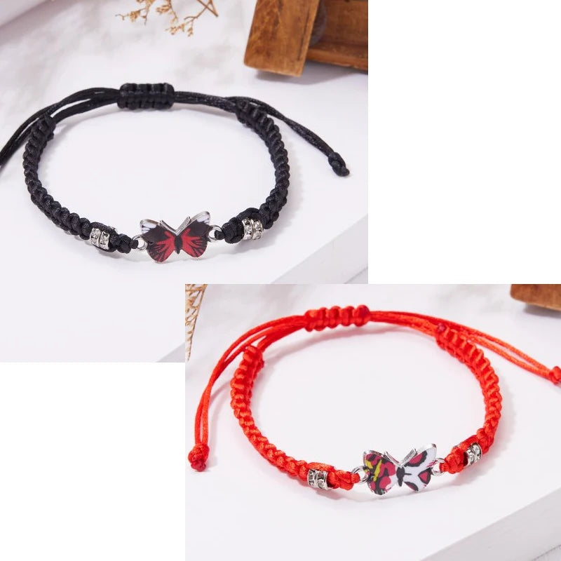2 PCS/Set Butterfly Couples Pendant Luminous Bracelet