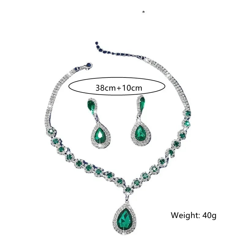 Crystal Necklace Earrings