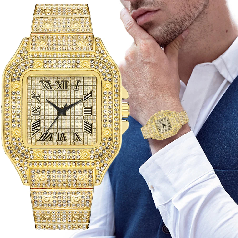 Classic Luxury Business Men's Steel Strap  Wristwatch