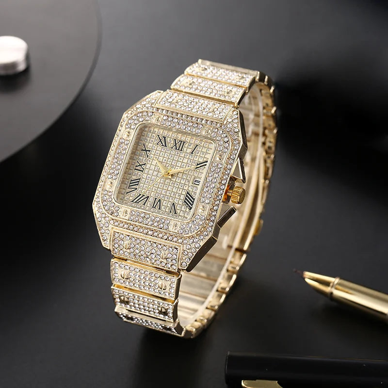 Classic Luxury Business Men's Steel Strap  Wristwatch