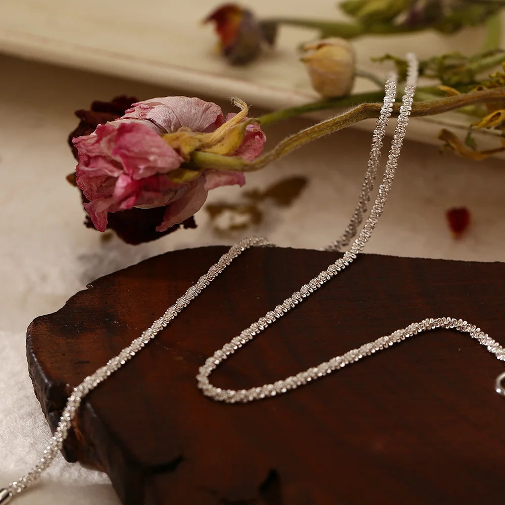 Silver Plated Clavicle Chain Necklace Bracelet